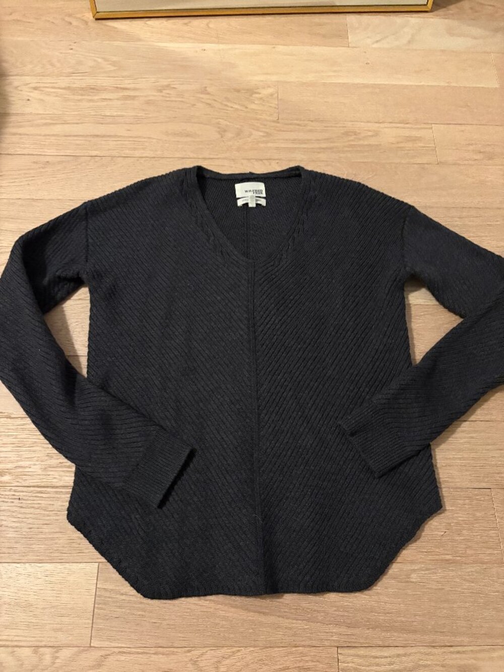 Grey Aritzia Wilfred Free V Neck Wool Sweater Size XXS